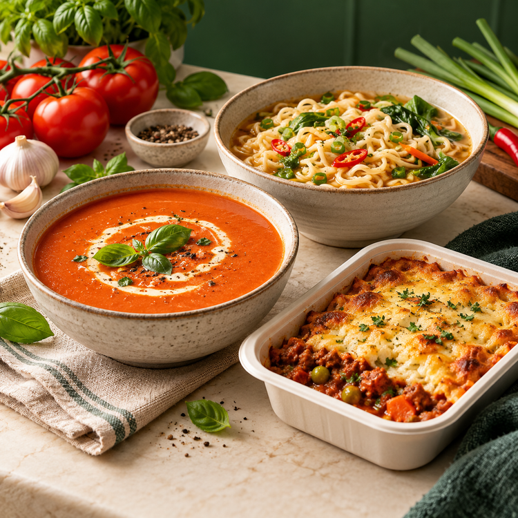 Soups, noodles and instant meals
