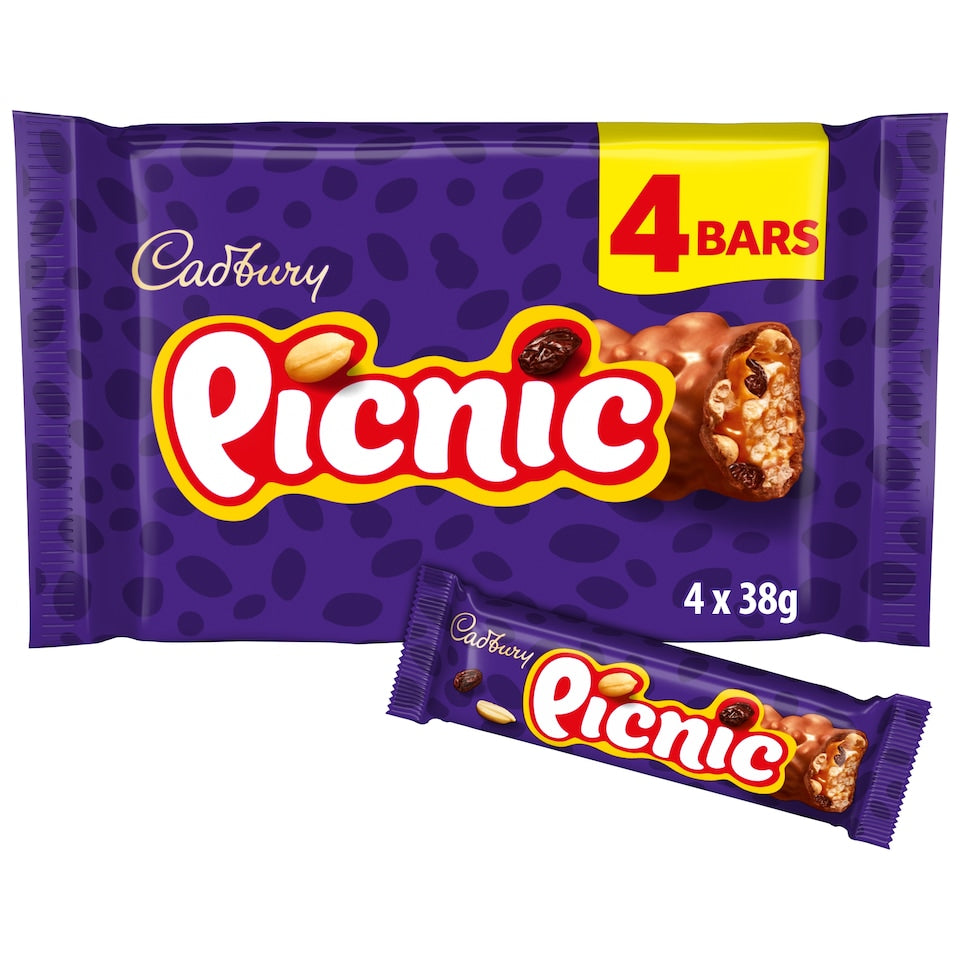 Cadbury Picnic Chocolate Bar 4 Pack Multipack