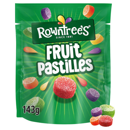 Rowntree's Fruit Pastilles Vegan Friendly Sweets Sharing Bag 143g