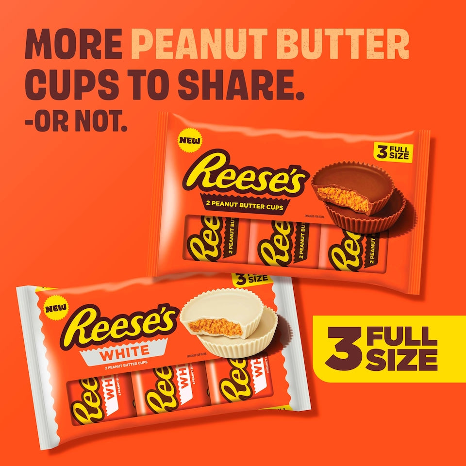 Reese's Peanut Butter White Chocolate Cups Multipack 3 x 39.5g