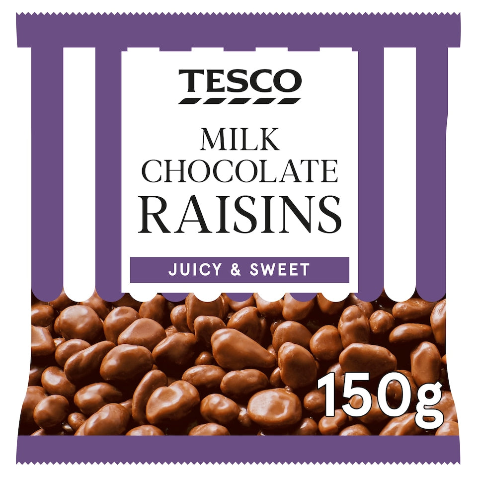 Tesco Milk Chocolate Raisins 150g