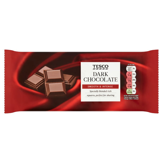 Tesco Dark Chocolate Bar 200g