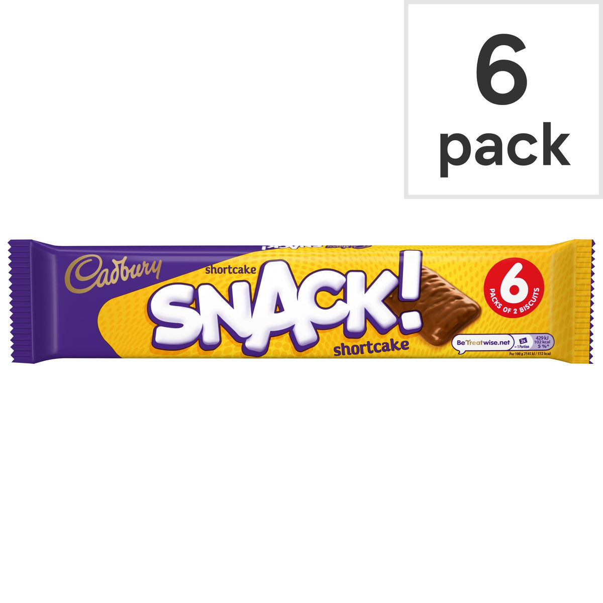 Cadbury Snack Shortcake Biscuits 6 Pack 120g