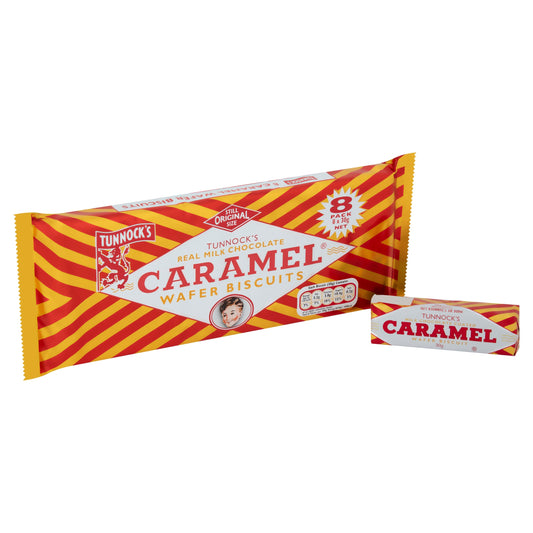 Tunnock's Milk Chocolate Caramel Wafer Biscuits 8 Pack 240g