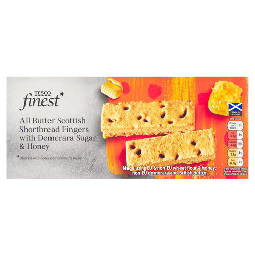 Tesco Finest Honey and Demerara Sugar All Butter Shortbread Fingers (165g)