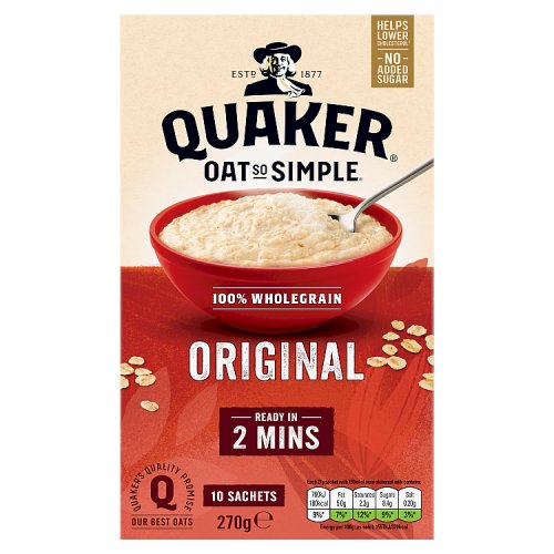 Quaker Oat So Simple Original 10 Sachets (270g)