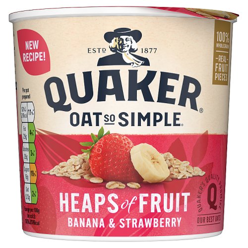 Quaker Oat So Simple Heaps of Fruit Banana & Strawberry Pot (57g)