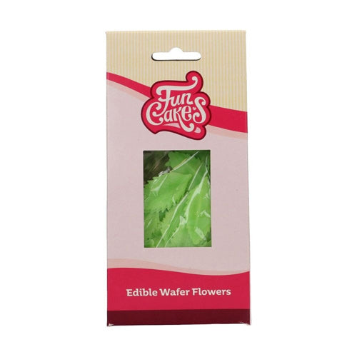 FunCakes Green Leaves Edible Wafer Flowers Pack Of 50 (40g)