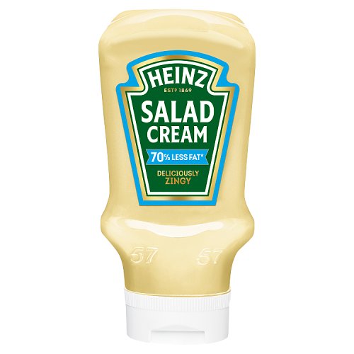 Heinz Salad Cream Extra Light 70% Less Fat Top Down (415g)