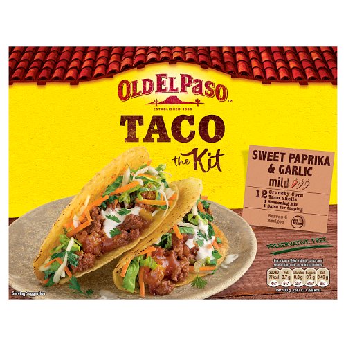 Old El Paso Crunchy Taco Kit Garlic & Paprika (308g)