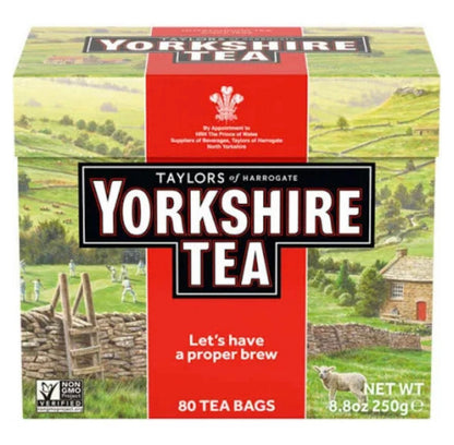 Yorkshire Tea Original 80 Tea Bags 250g – Imported from the UK