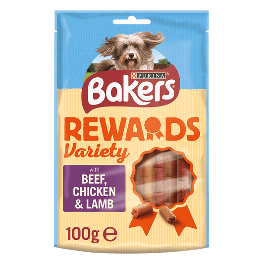 Bakers Rewards variety dog treats 100g