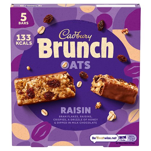 Cadbury Brunch Bars Raisin 5 Pack (160g)