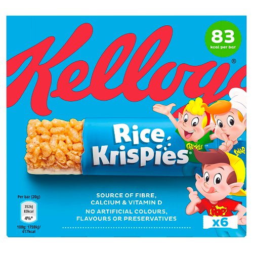 Kelloggs Rice Krispies Cereal Milk Bars 6 Pack (120g)