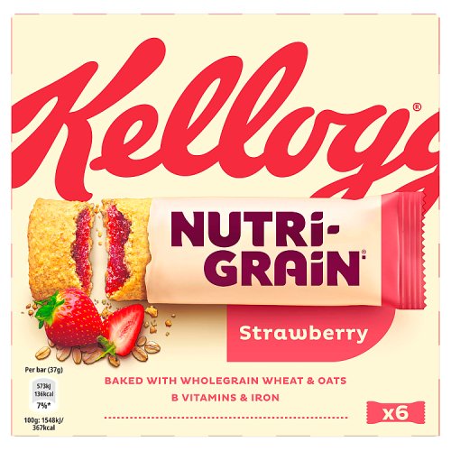 Kelloggs NutriGrain Strawberry 6 Pack (222g)