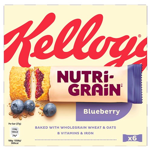 Kelloggs NutriGrain Blueberry 6 Pack (222g)
