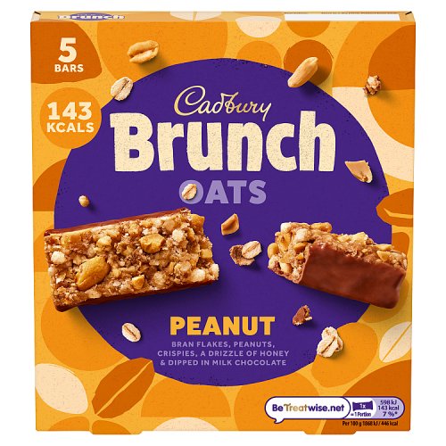 Cadbury Brunch Bars Peanut 5 Pack (160g)