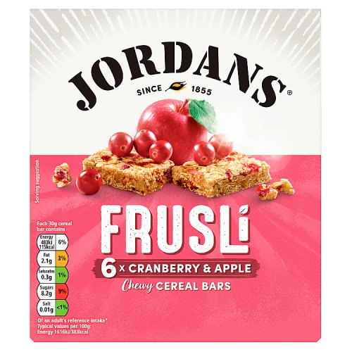 Jordans Frusli Bars Cranberry and Apple 6 Pack (200g)