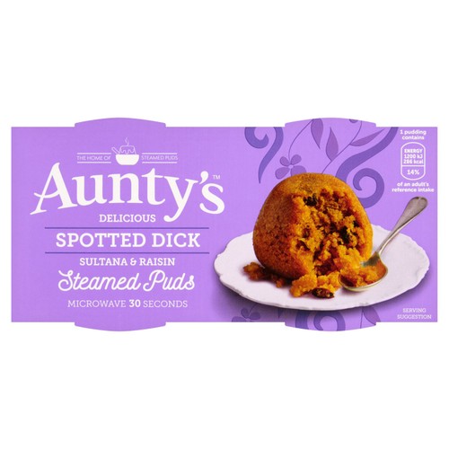 Aunty's Spotted Dick Steamed Puds 190g