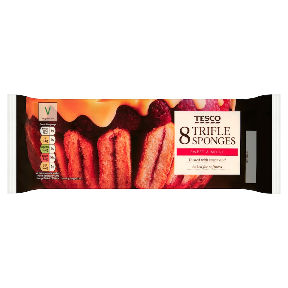 Tesco Trifle Sponges 8 Pack 160g
