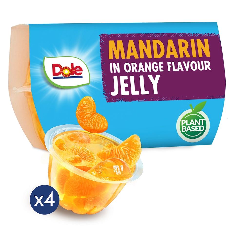 Dole Fruit In Orange Flavour Jelly – Mandarins 4 x 123g