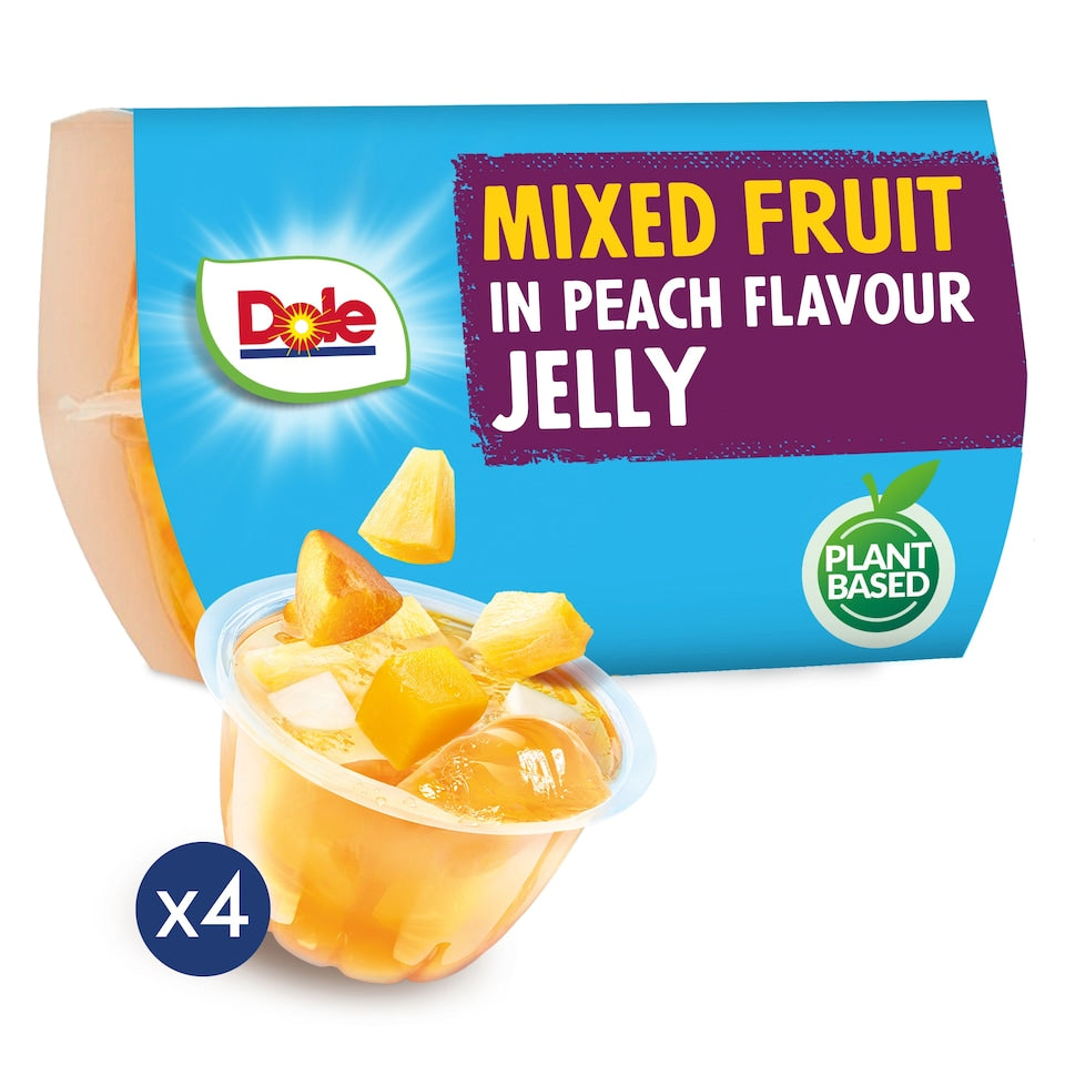 Dole Mixed Fruit In Peach Jelly 4 x 123g