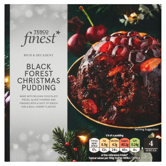 Tesco Finest Black Forest Christmas Pudding 400g