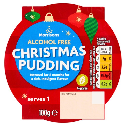 Morrisons Alcohol Free Christmas Pudding Serves 1 100g