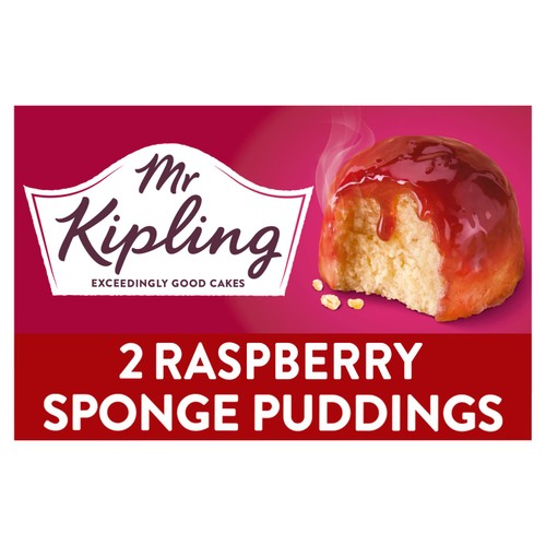 Mr Kipling Raspberry Sponge Pudding Cake Dessert Pots 2 x 95g