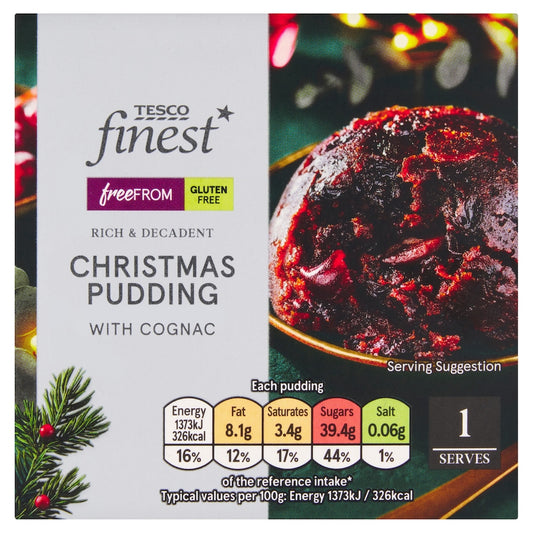 Tesco Finest Free From Christmas Pudding with Cognac 100g