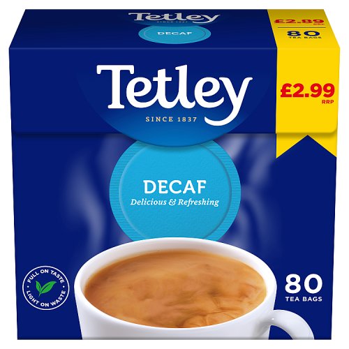 Tetley Tea Bags Decaffeinated 80 250g