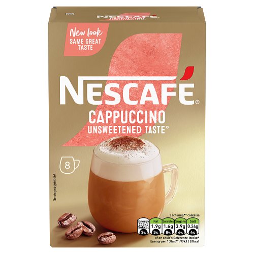 Nescafe Gold Unsweetened Cappuccino 8 Pack 142g