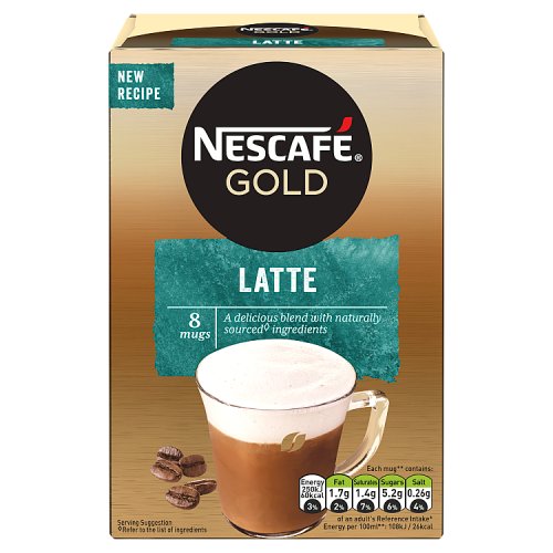 Nescafe Gold Latte Drink 8 Sachets 124g