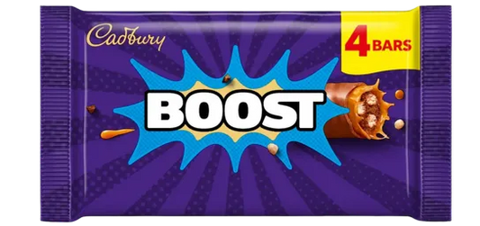 Cadbury Boost Chocolate Bar 4 Pack Multipack