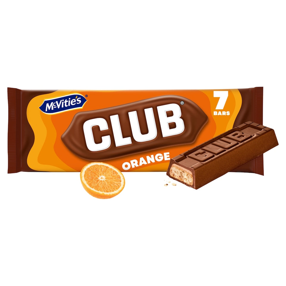 McVitie's Club Orange Biscuit Bars 7 x 22g