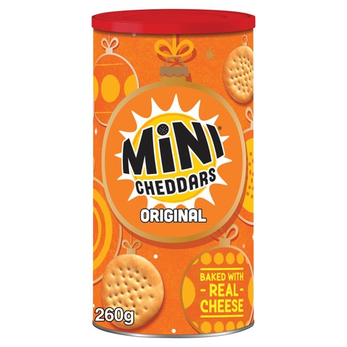 Jacob's Mini Cheddars Original Baked 260g caddy