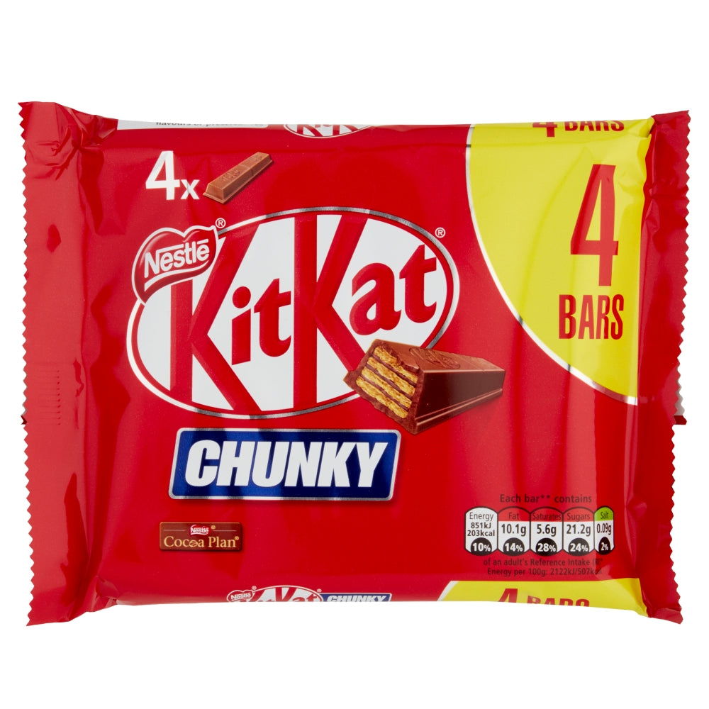 Kit Kat Chunky Milk Chocolate Bar Multipack 4 Pack 160g