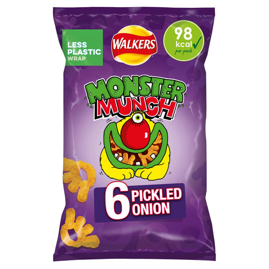 Walkers Monster Munch Pickled Onion Multipack 6 x 20g