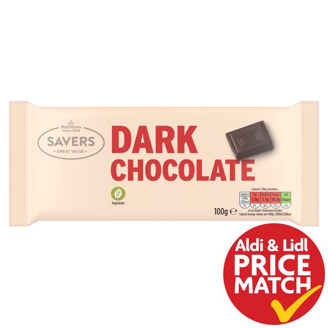 Morrisons Savers Dark Chocolate 100g