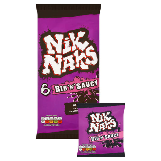 KP Nik Naks Rib 'N' Saucy Multipack 6 x 20g (120g)