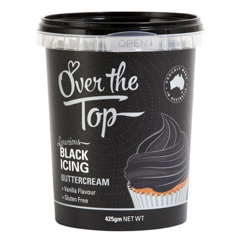 Over The Top Black Buttercream (425g)