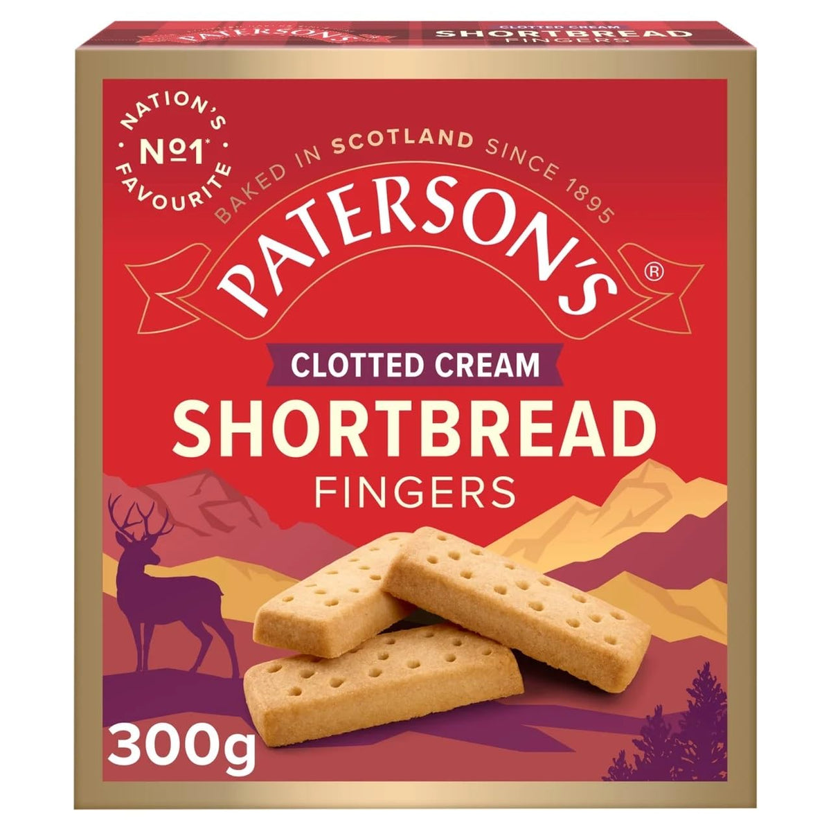 Paterson's Clotted Cream Shortbread Fingers 300g