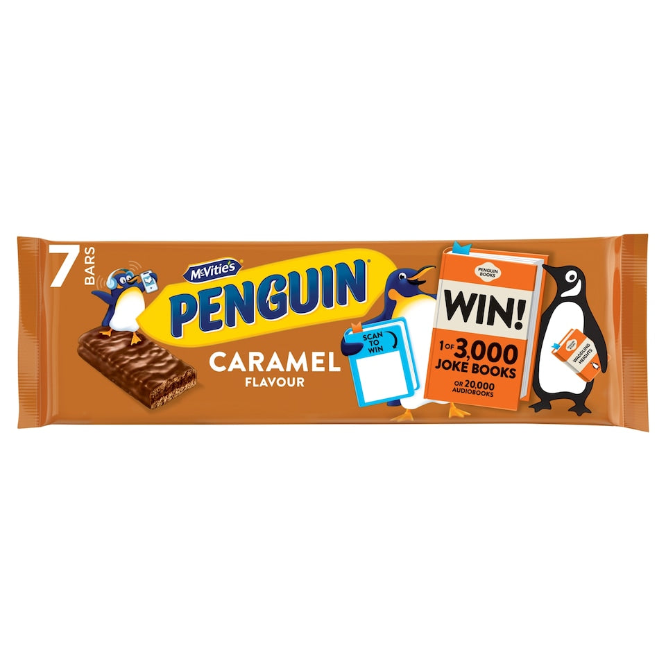 McVitie's Penguin Caramel Biscuit Bars 7 x 24.6g