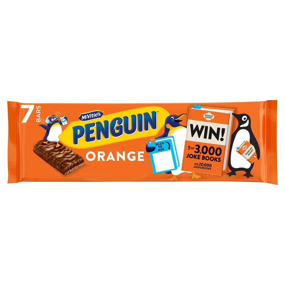 McVitie's Penguin Orange Biscuit Bars 7 x 24.6g