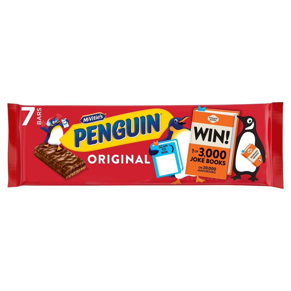 McVitie's Penguin Original Biscuit Bars 7 x 24.6g