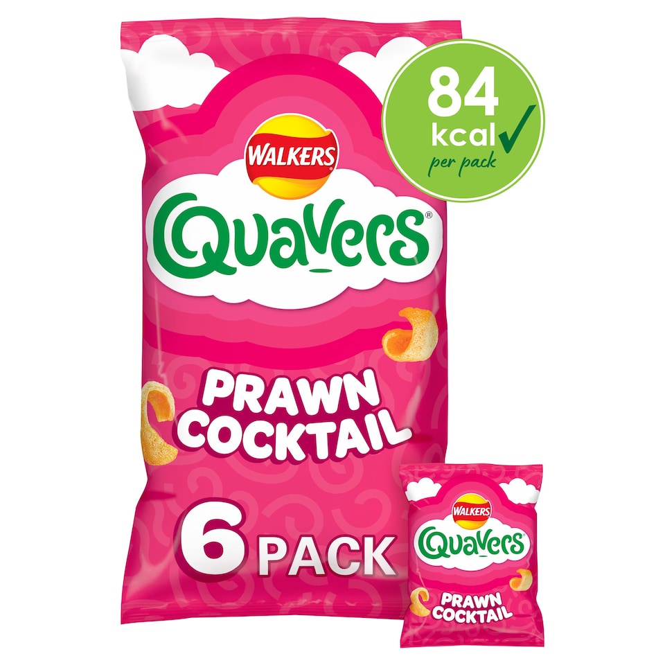 Walkers Quavers Prawn Cocktail Multipack 6 x 16g (96g)