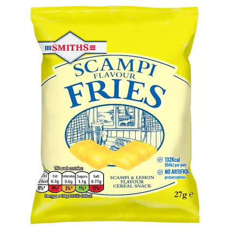 Smiths Scampi Fries – Scampi & Lemon Flavour Snack 27g