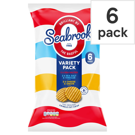 Seabrook Variety Crisps 6 Pack (150g)