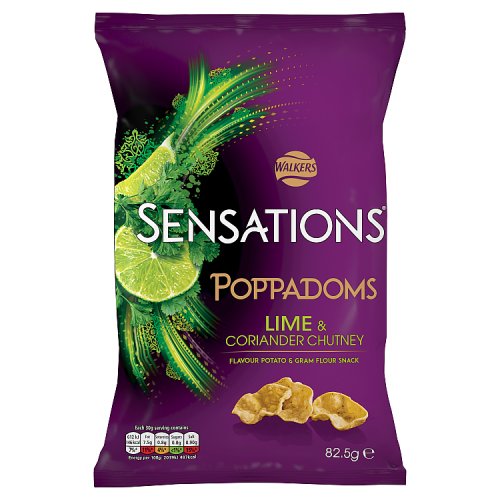 Walkers Sensations Lime & Coriander Chutney Poppadoms (82g)