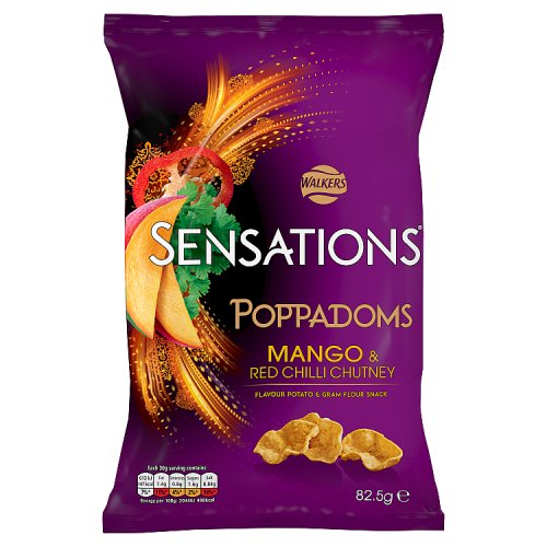 Walkers Sensations Mango & Red Chilli Chutney Poppadoms (82g)
